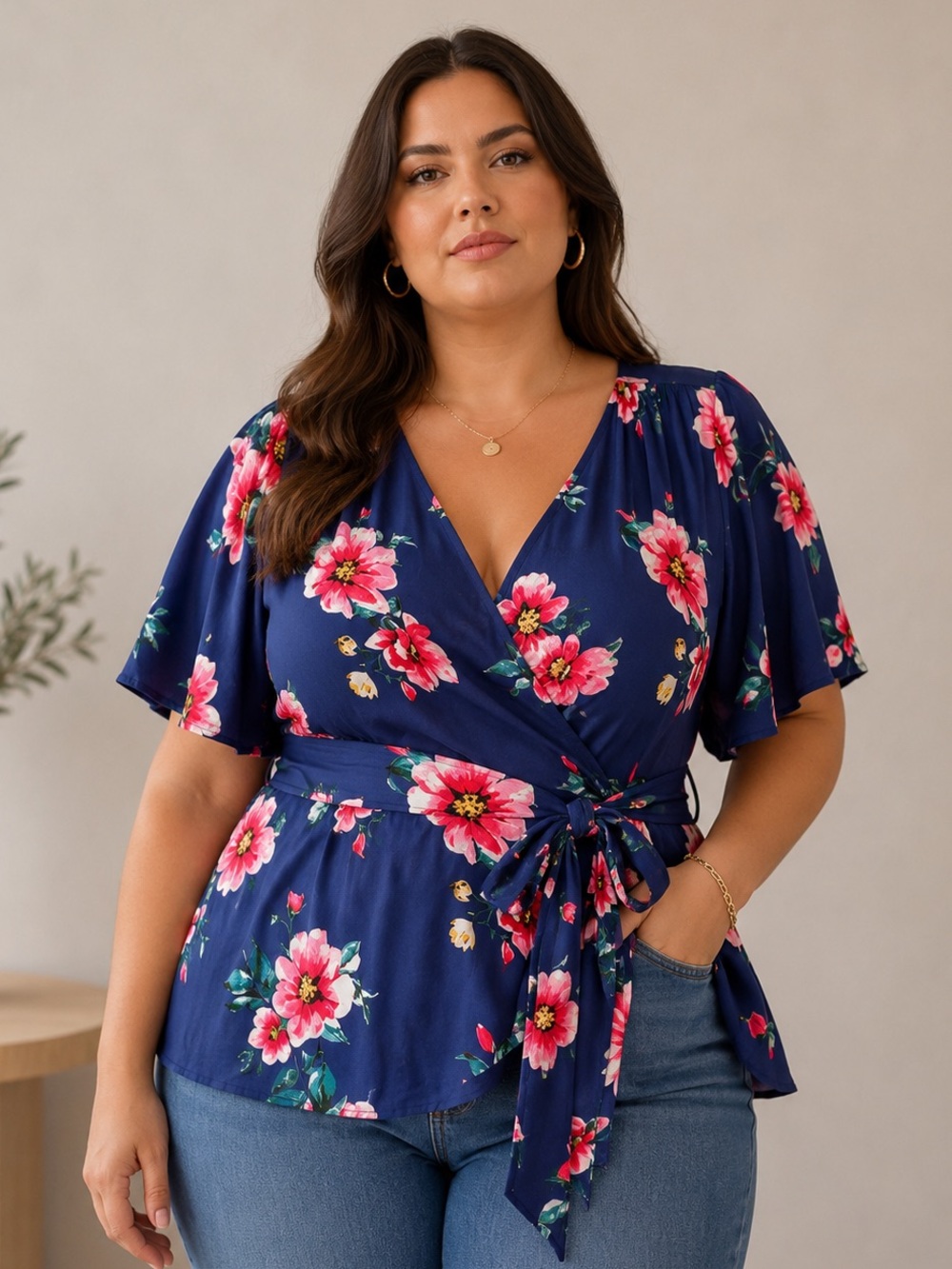 🎉5 for $45🎉 Gibson wrap top blouse shirt size 2X